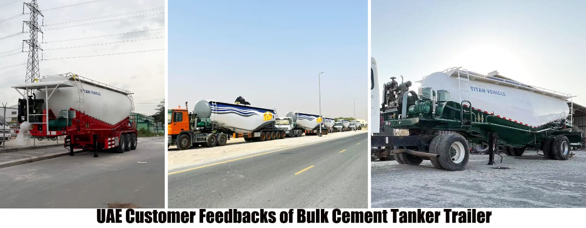 Bulk Cement Tanker Trailer for Sale in United Arab Emirates