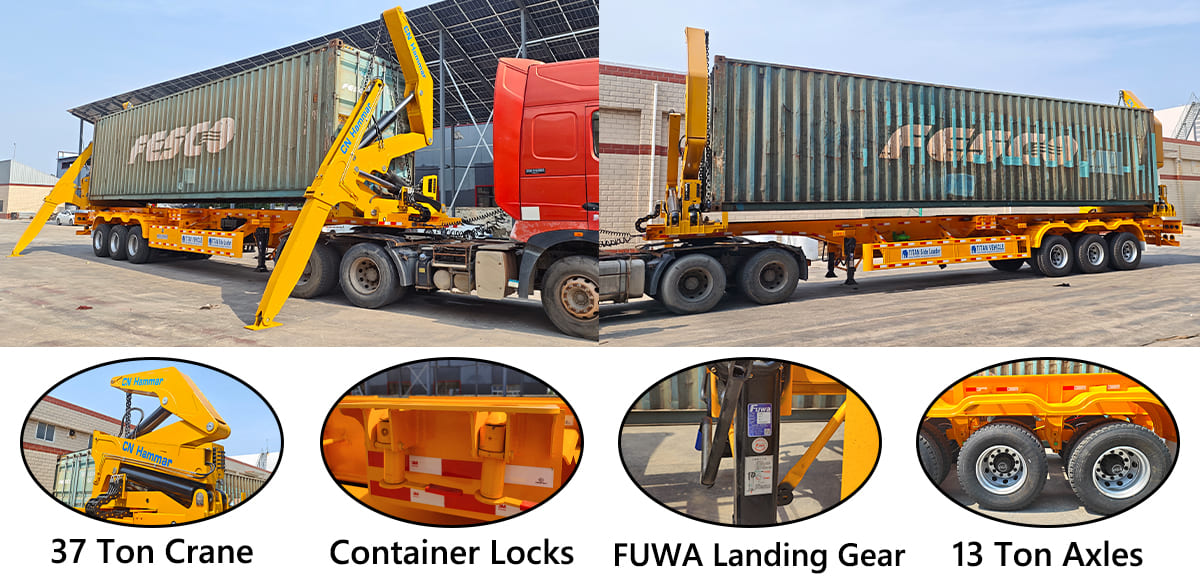 20 40 Ft Container Side Loader Trailer in Guyana: Types and Uses