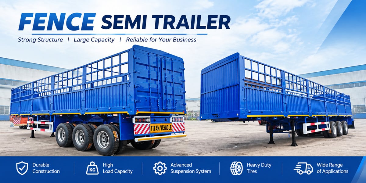 Fence Cargo Semi Trailer for Sale in Senegal