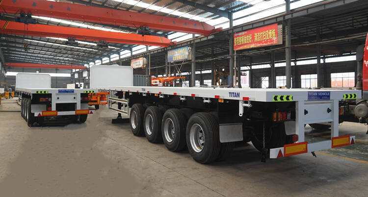 48 ft Flatbed Trailer for Sale in Cote d'Ivoire - TITAN Vehicle