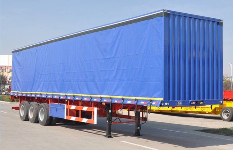 China 60 Ton Curtain Trailer for Sale in Ghana