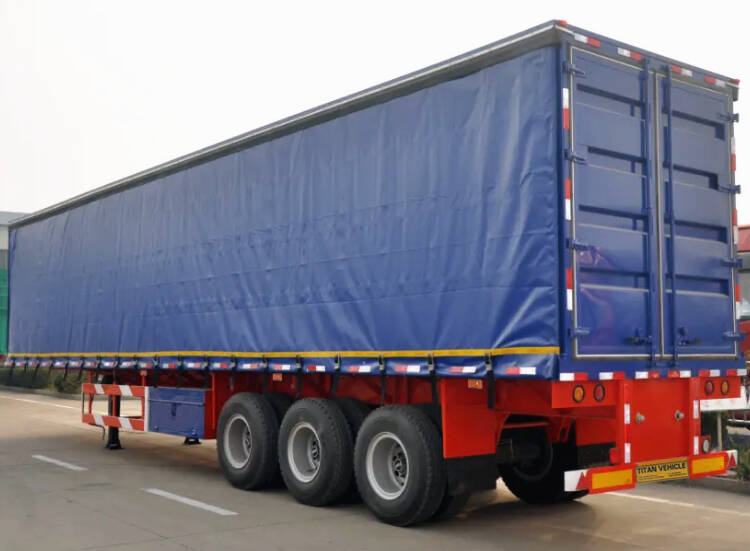 China 60 Ton Curtain Trailer for Sale in Ghana