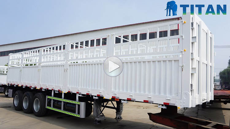 Tri Axle 60 Tons Fence Semi Trailer for Sale in Sudan