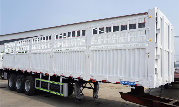 Tri Axle 60 Tons Fence Semi Trailer for Sale in Sudan