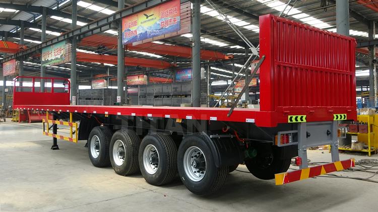 4 Axle 48 ft Flatbed Truck Trailer for Sale - TITAN Vehicle