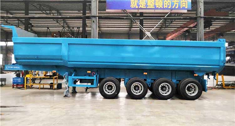 China 4 Axle Rear Dump Semi Trailer for Sale in Chile