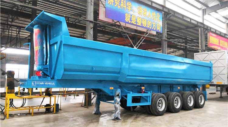 China 4 Axle Rear Dump Semi Trailer for Sale in Chile