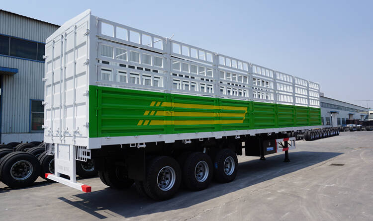 Grid Position Semi Trailer with Fence for Sale in Sudan