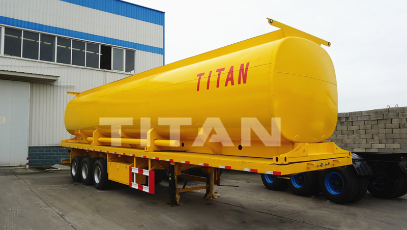 Tri Axle Fuel Tanker Trailer with Flatbed for Sale In Ethiopia