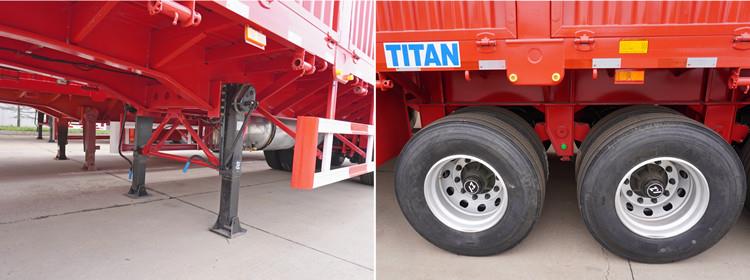 3 Axle 60 Ton Fence Cargo Truck Trailer for Sale - TITAN Vehicle