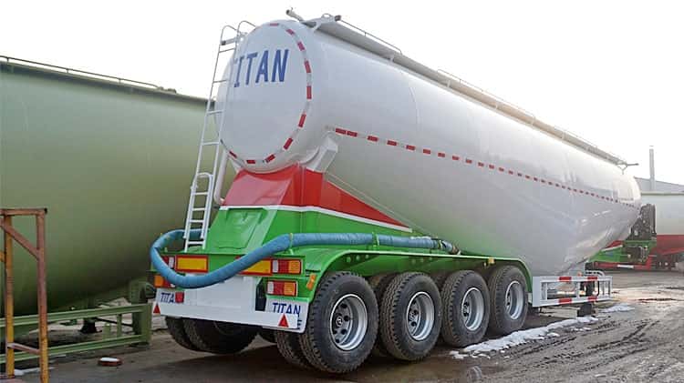 4 Axle 50ton Powder Tanker Trailer for Sale in Zimbabwe 