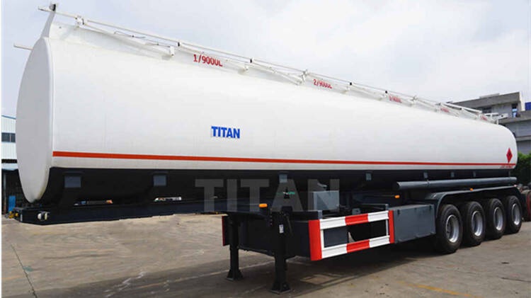 4 axle 50000 liters fuel tanker truck trailers for sale