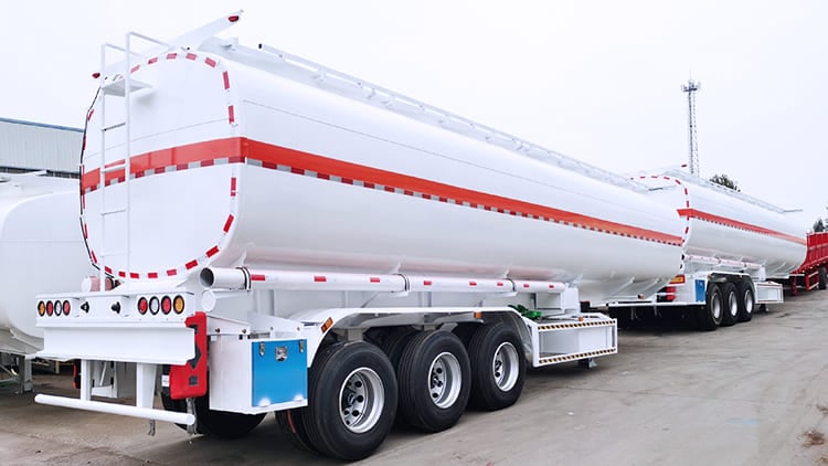 tri axle 45000 liters semi fuel tank truck trailer