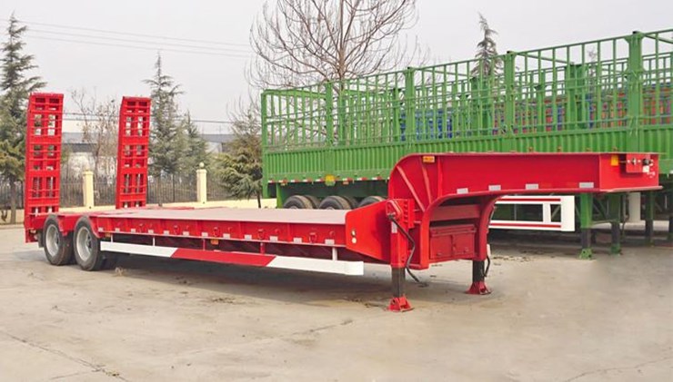 2 Axle Low Bed Trailer for Sale 