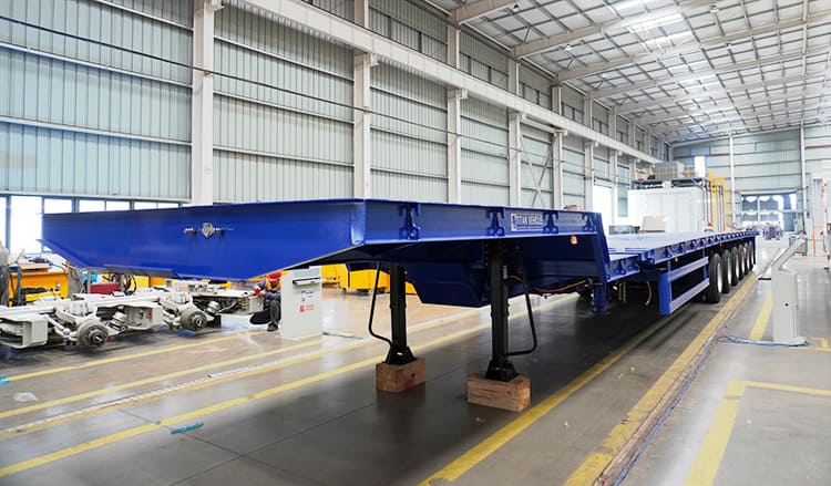 6 Axles extendable low bed trailer 