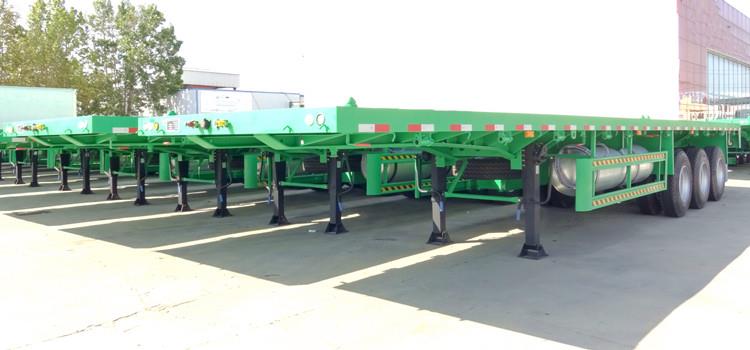 3 Axle 40 Foot Flatbed Semi Trailer for Sale Manufacturers