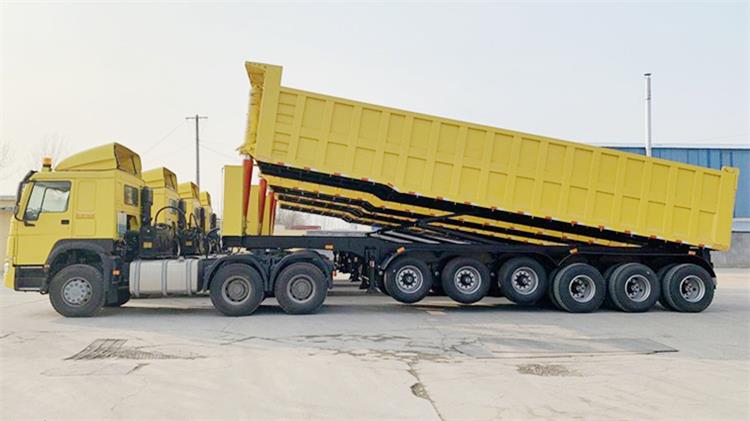 6 Axle 45CBM/Cubic Semi Tractor Tipper Tipping Trailer for Sale In Ghana Accra