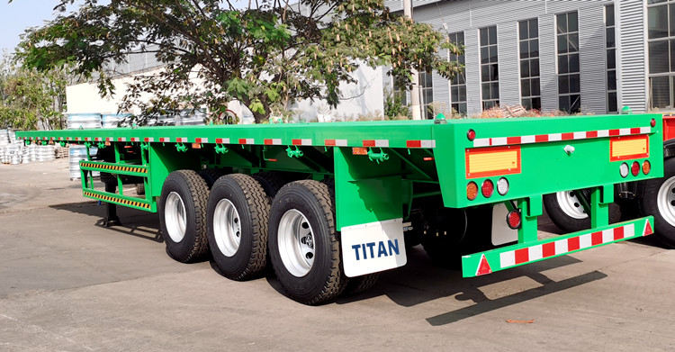 Tri Axle Flat Bed Trailer Price | Flatbed Tractor Truck Trailer for Sale in Nigeria