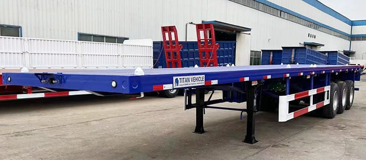 40 Foot Tri Axle Flat Deck Trailer for Sale Near Me Manufacturers