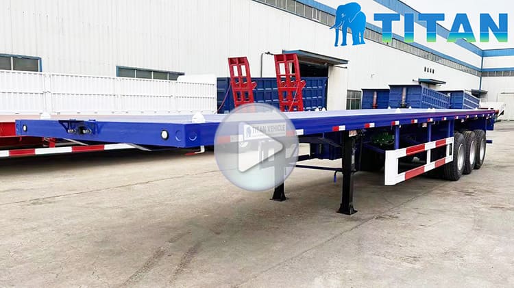 40 Foot Tri Axle Flat Deck Trailer for Sale Near Me Manufacturers