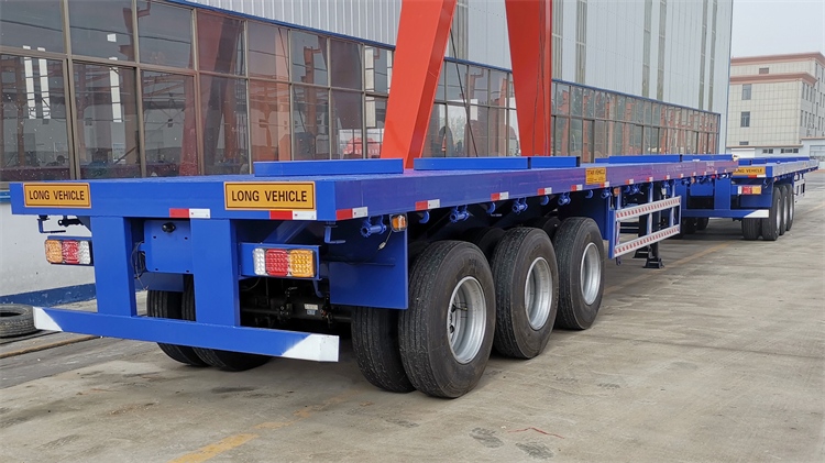 3 Axle 24m Extendable Flatbed Trailer for Sale | Extendable Flat Bed Trailer for Sale