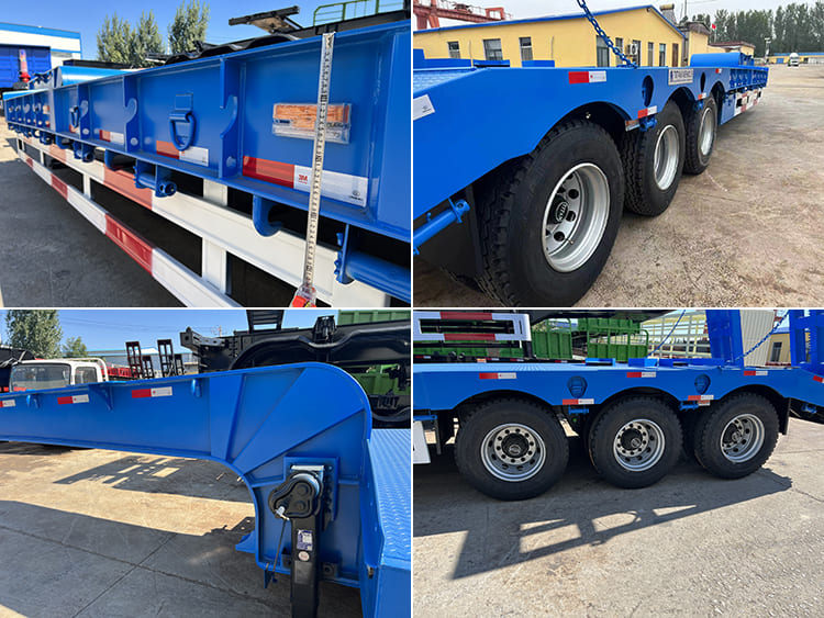 80 Ton 3 Axle Low Bed Loader Trailer for Sale in Ghana