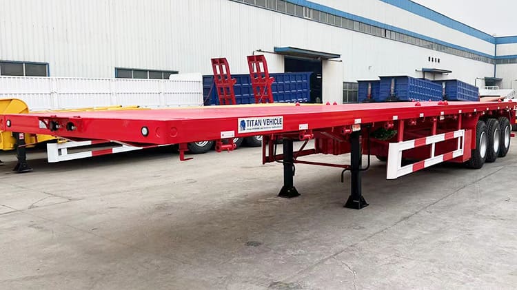 New 40 Feet 3 Axle Flatbed Trailers for Sale Price