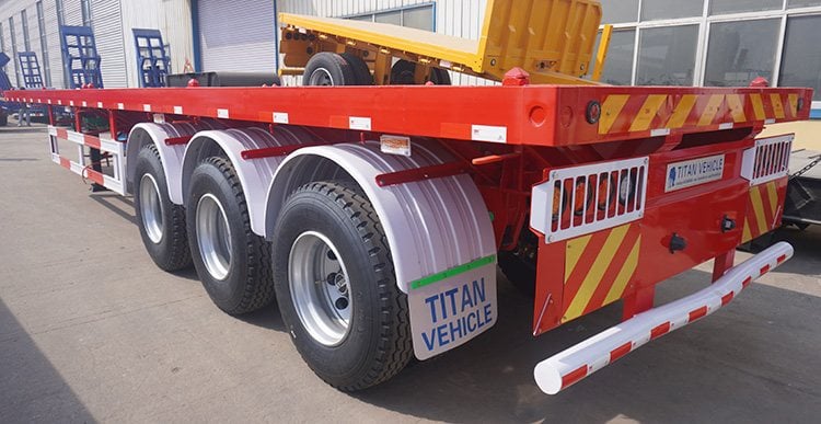 Three Axle 40Ft Flatbed Container Carrier Trailer Price for Sale
