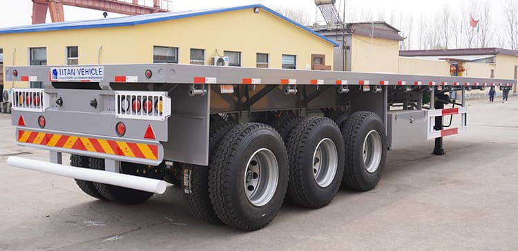 12.5M Tri Axle Semi Truck Flatbed Trailer for Sale 