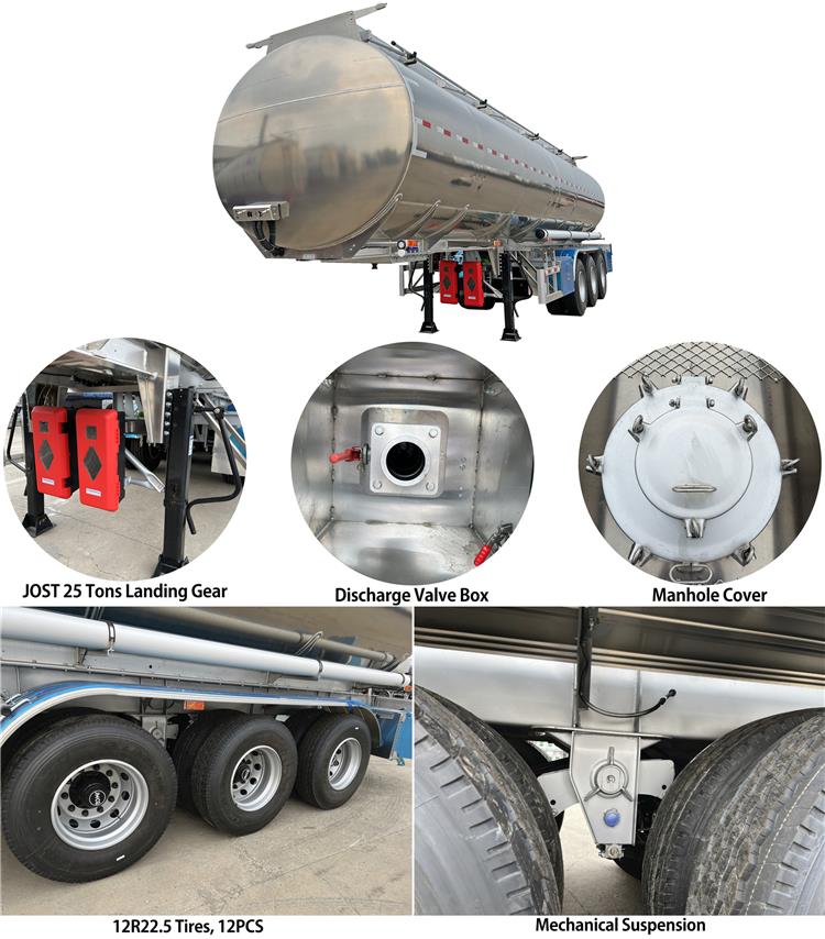 3 Axle Fuel Tank Semi Trailer Prices - 45000 Liters Fuel Transport Trailers for Sale