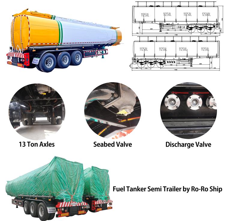 3 Axle Fuel Tank Semi Trailer Prices - 45000 Liters Fuel Transport Trailers for Sale