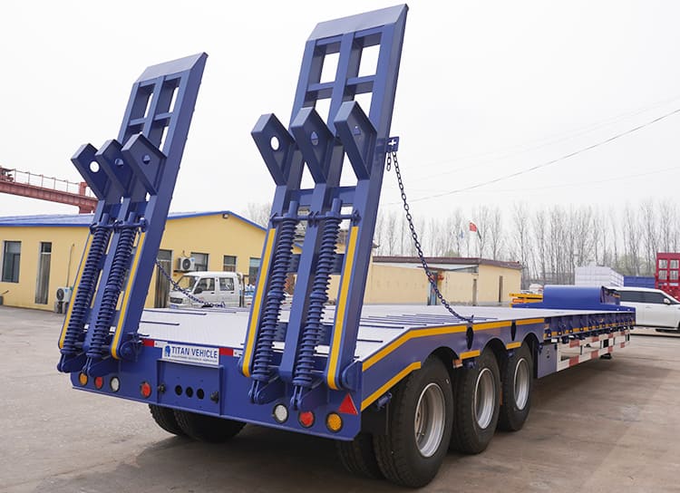 40Ft Low Bed Trailer Truck Manufacturer | 80 Ton Semi Low Bed Truck Trailer Price