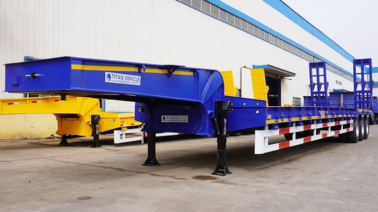 40Ft Low Bed Trailer Truck Manufacturer | 80 Ton Semi Low Bed Truck Trailer Price