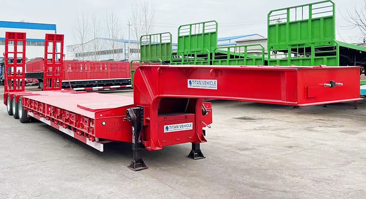 Drop Bed Low Loader Trailer Price | 3 Axle Low Loader for Sale