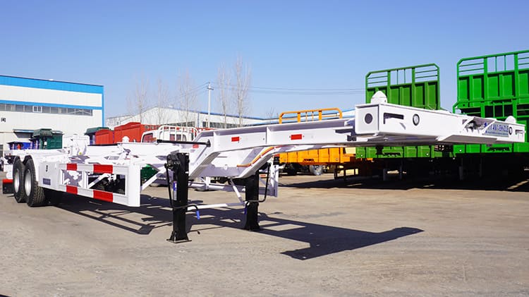 40Ft 2 Axle Gooseneck Skeletal Trailer for Sale Price