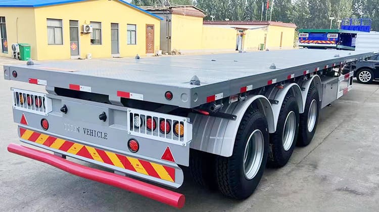 40 Feet Tri Axle Flatbed Trailer for Shipping Container for Sale in Zambia