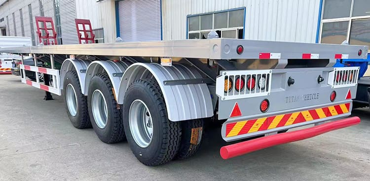 40 Feet Tri Axle Flatbed Trailer for Shipping Container for Sale in Zambia