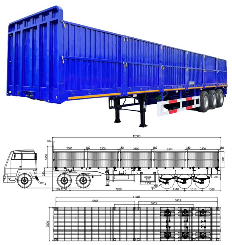 40FT Side Wall Semi Trailer for Sale in Angola