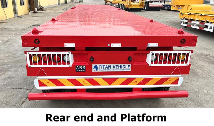 60 Ton Tri Axle Flatbed Semi Trailer - TITAN Vehicle