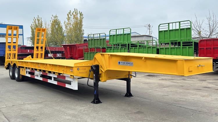 40 Tons Capacity 2 Axle Low Bed Trailer for Sale