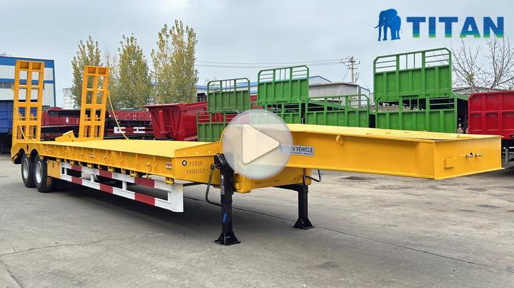 2 Axle Low Loader for Sale | Low Loader Tractor Trailer Price in Guam