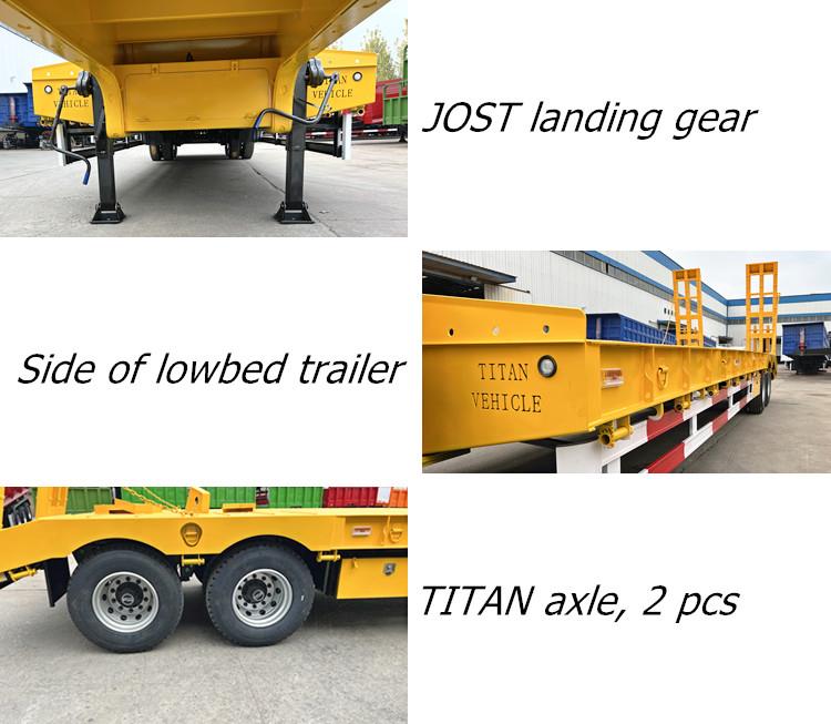 40 Tons Capacity 2 Axle Low Bed Trailer for Sale
