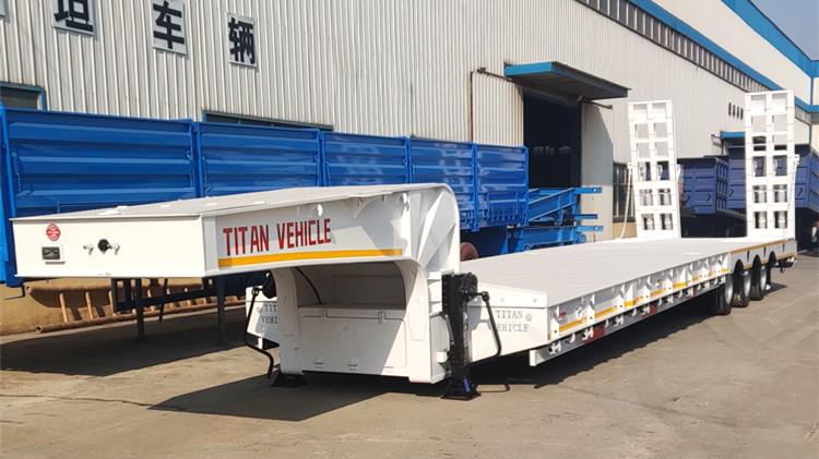 Tri Axle Low Bed Trailer for Sale 50 Ton 70Tons