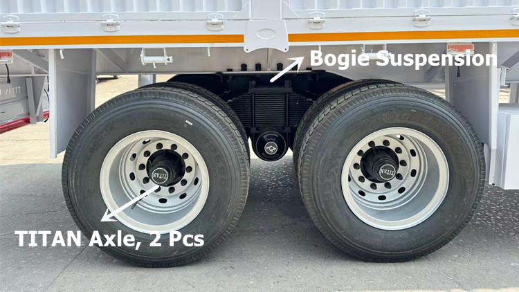 2 Axle Fence Semi Trailer with Bogie Suspension - TITAN Vehicle