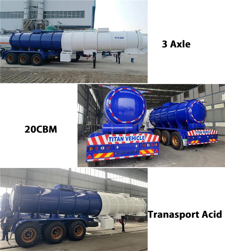 3 Axle 20CBM Acid Tanker Trailer for Sale In Zambia