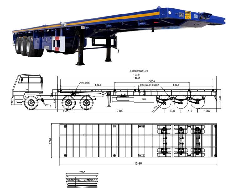 2025 New Model Tri Axle Flatbed Trailer for Sale - TITAN Vehicle