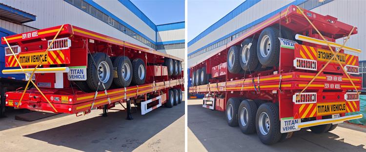 Flatbed Trailer Price - 40 FT Semi Flatbed Truck Trailer for Sale in Jamaica