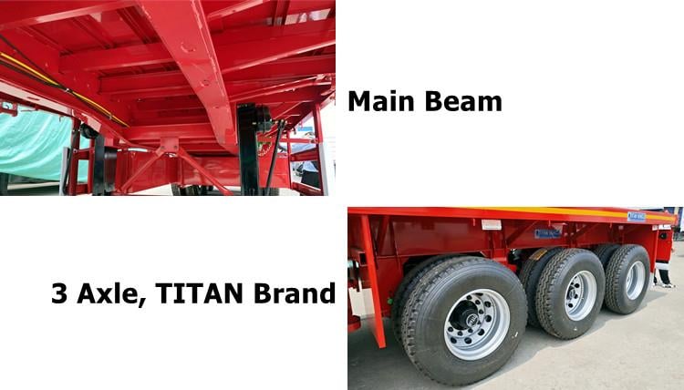 Flatbed Trailer Price - 40 FT Semi Flatbed Truck Trailer for Sale in Jamaica