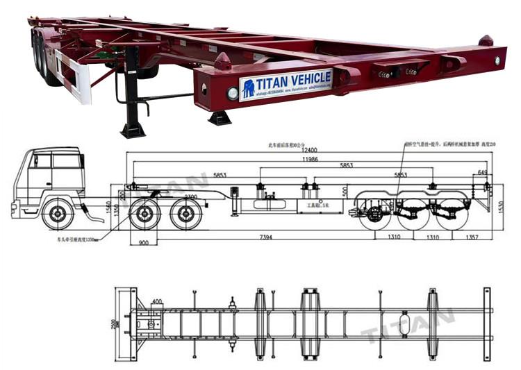 40 FT Tri Axle Chassis for Sale Shipping Container Chassis for Sale in Jamaica