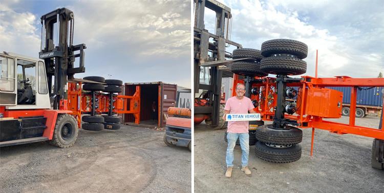 40Ft 2 Axle Gooseneck Skeletal Trailer for Sale Price